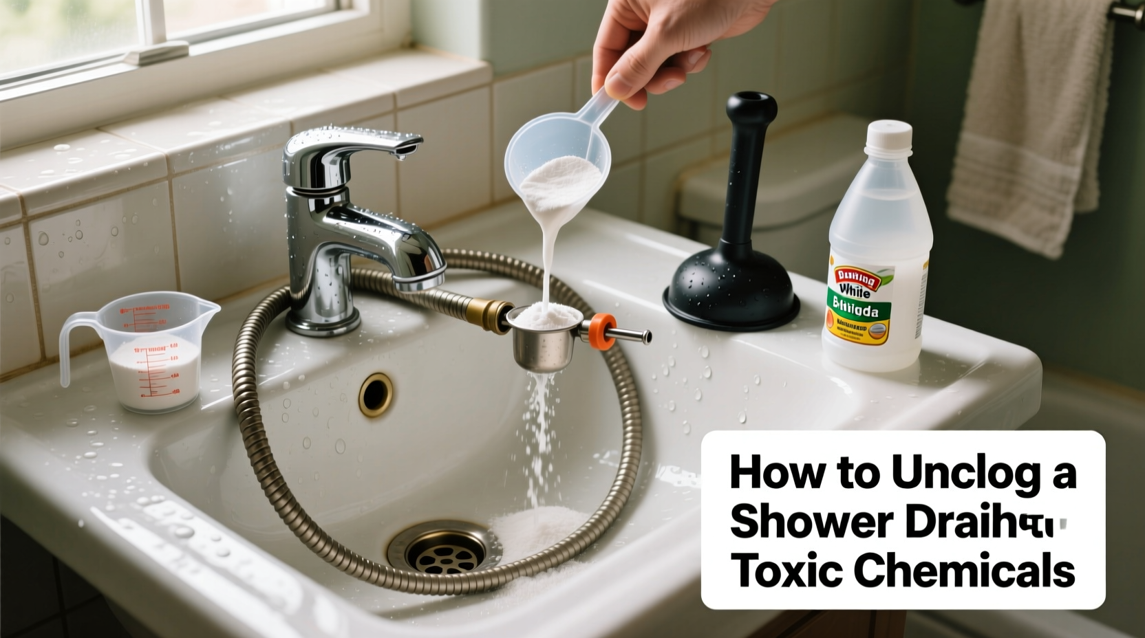 how to unclog a shower drain without toxic chemicals safe methods