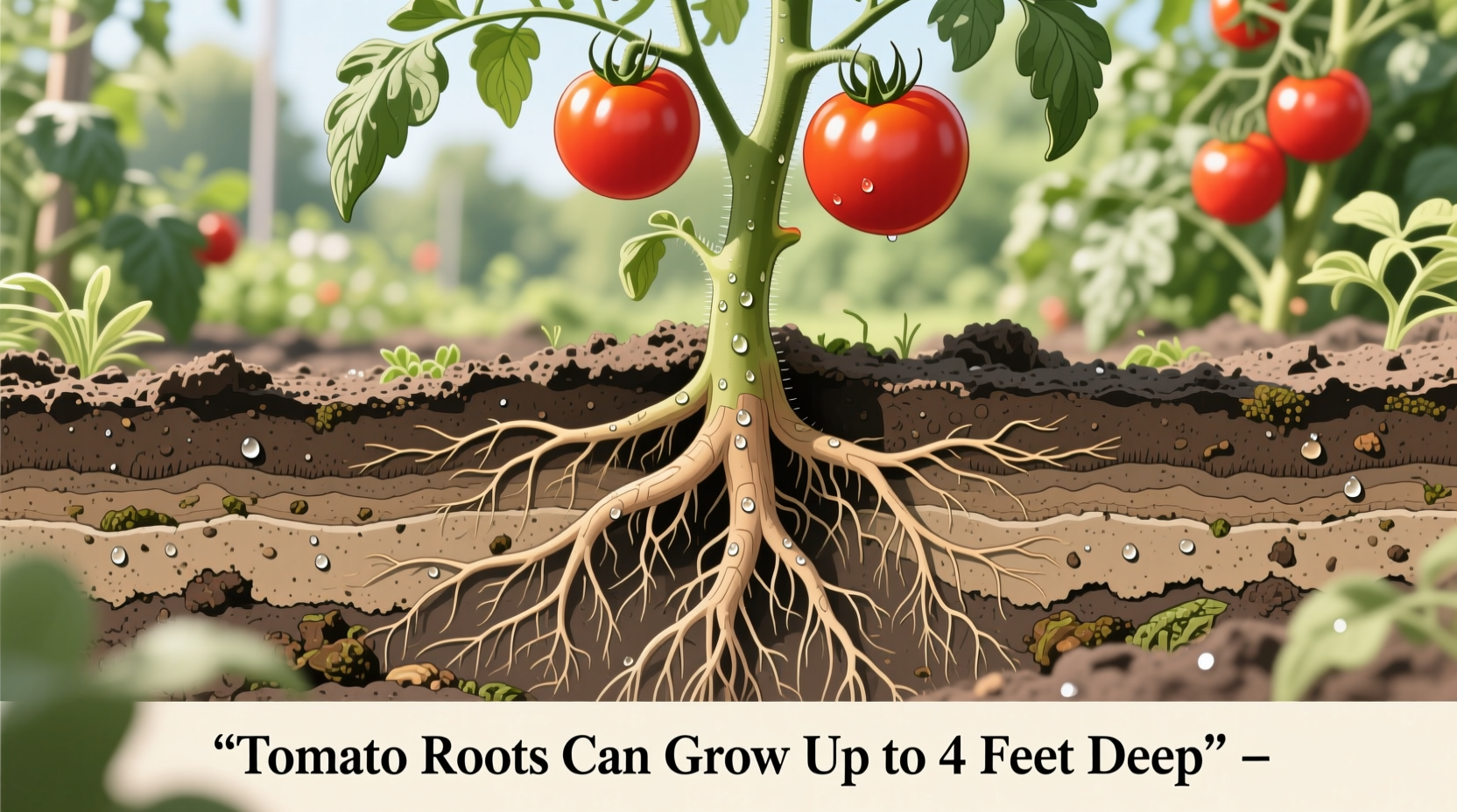how deep do tomato roots go