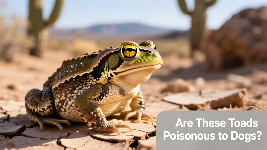 a close-up of a Colorado River toad sitting on dried earth