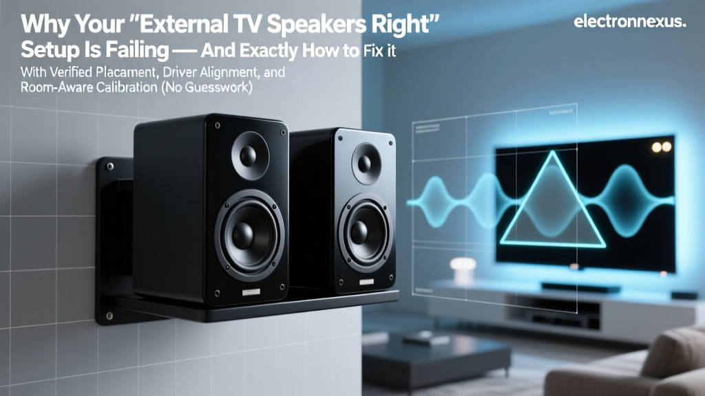 Why Your 'External Tv Speakers Right' Setup Is Failing — And Exactly How to Fix It With Verified Placement, Driver Alignment, and Room-Aware Calibration (No Guesswork)