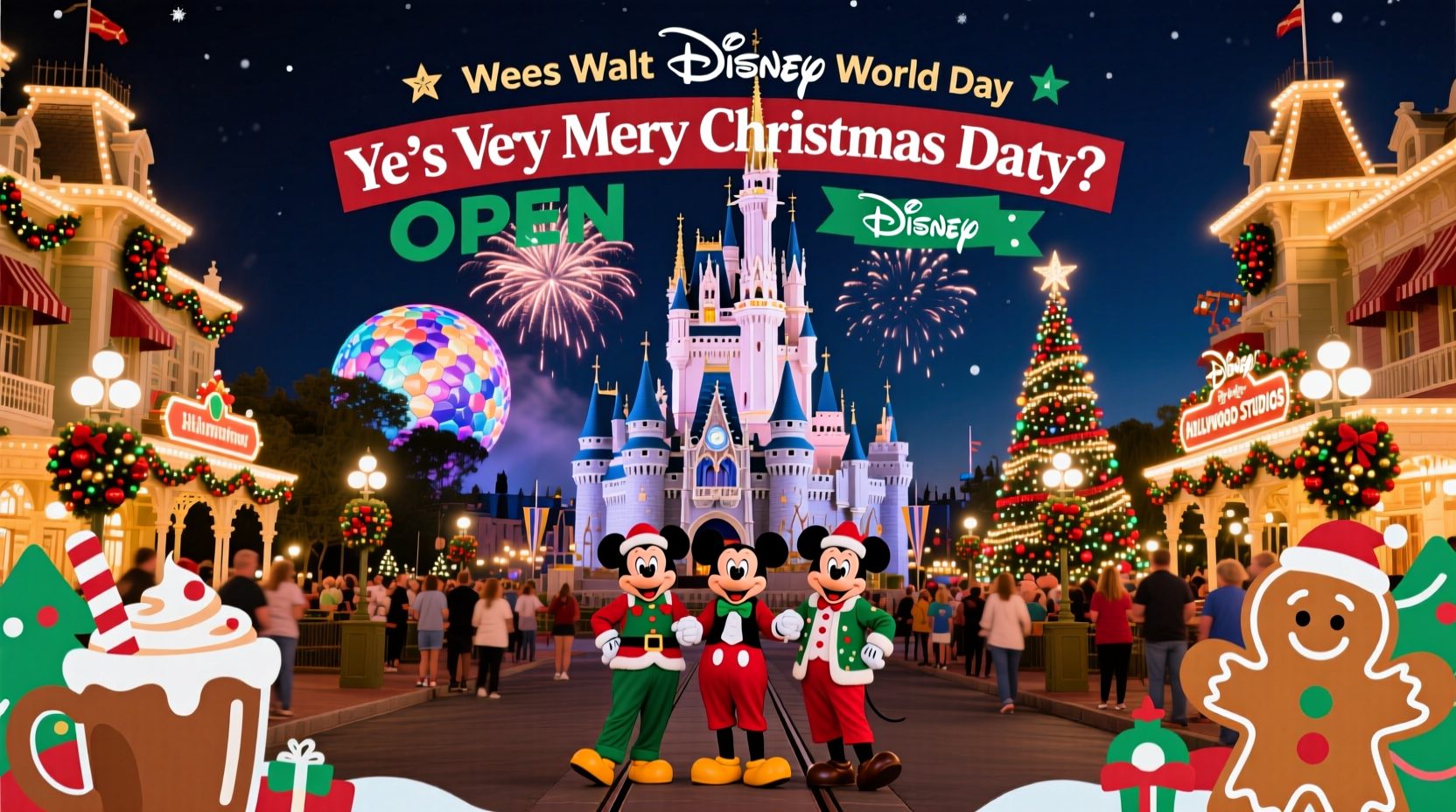 is walt disney world open on christmas