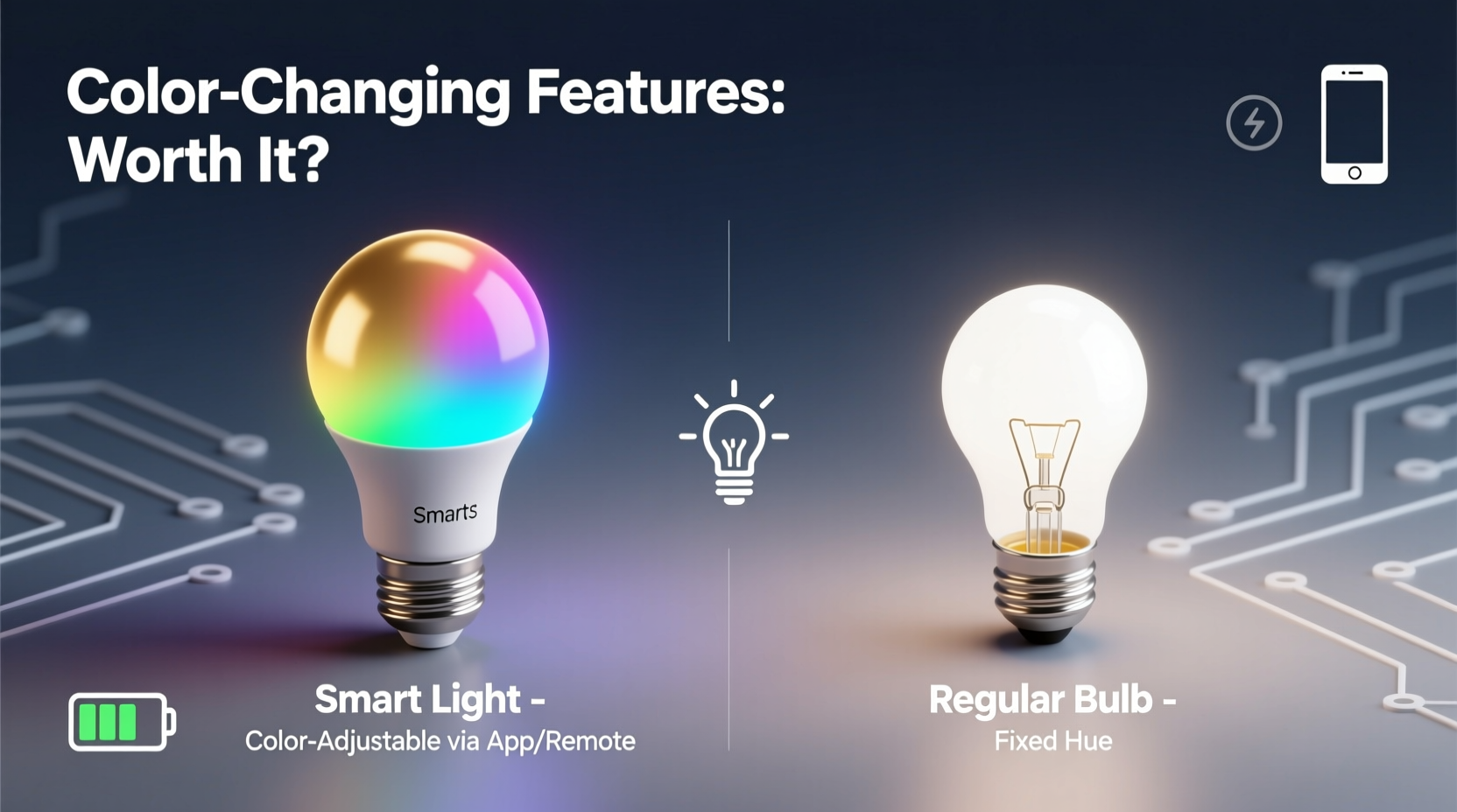 smart lights vs regular bulbs are color changing features worth it