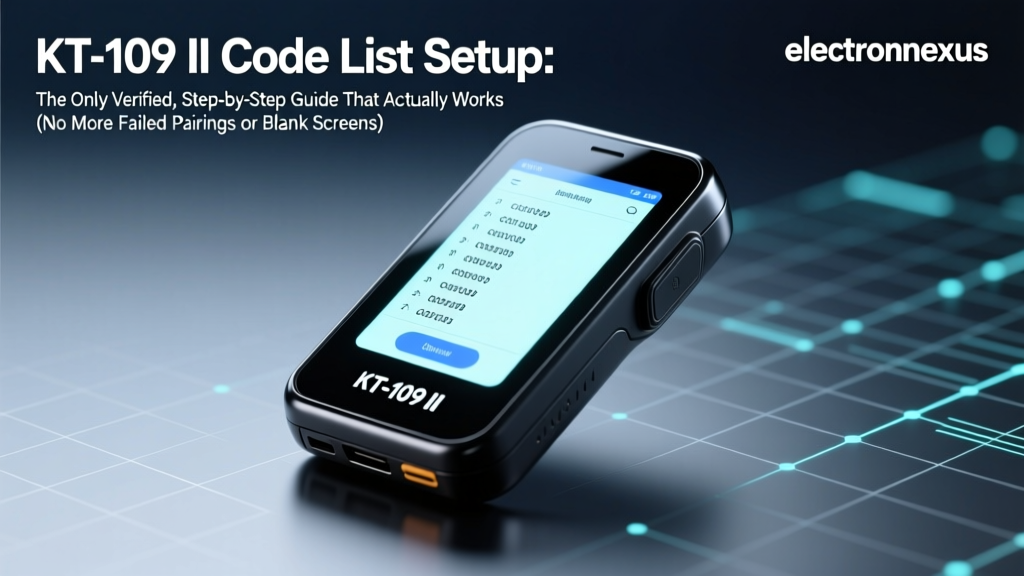 KT-109 II Code List Setup: The Only Verified, Step-by-Step Guide That Actually Works (No More Failed Pairings or Blank Screens)