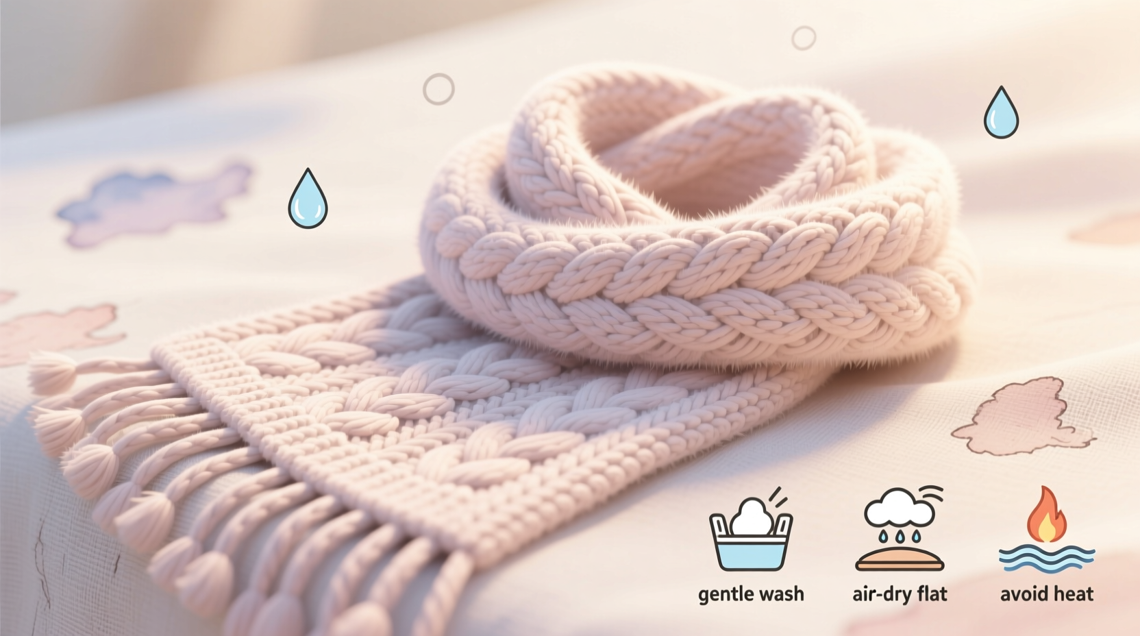 how to clean a knit anime scarf safely