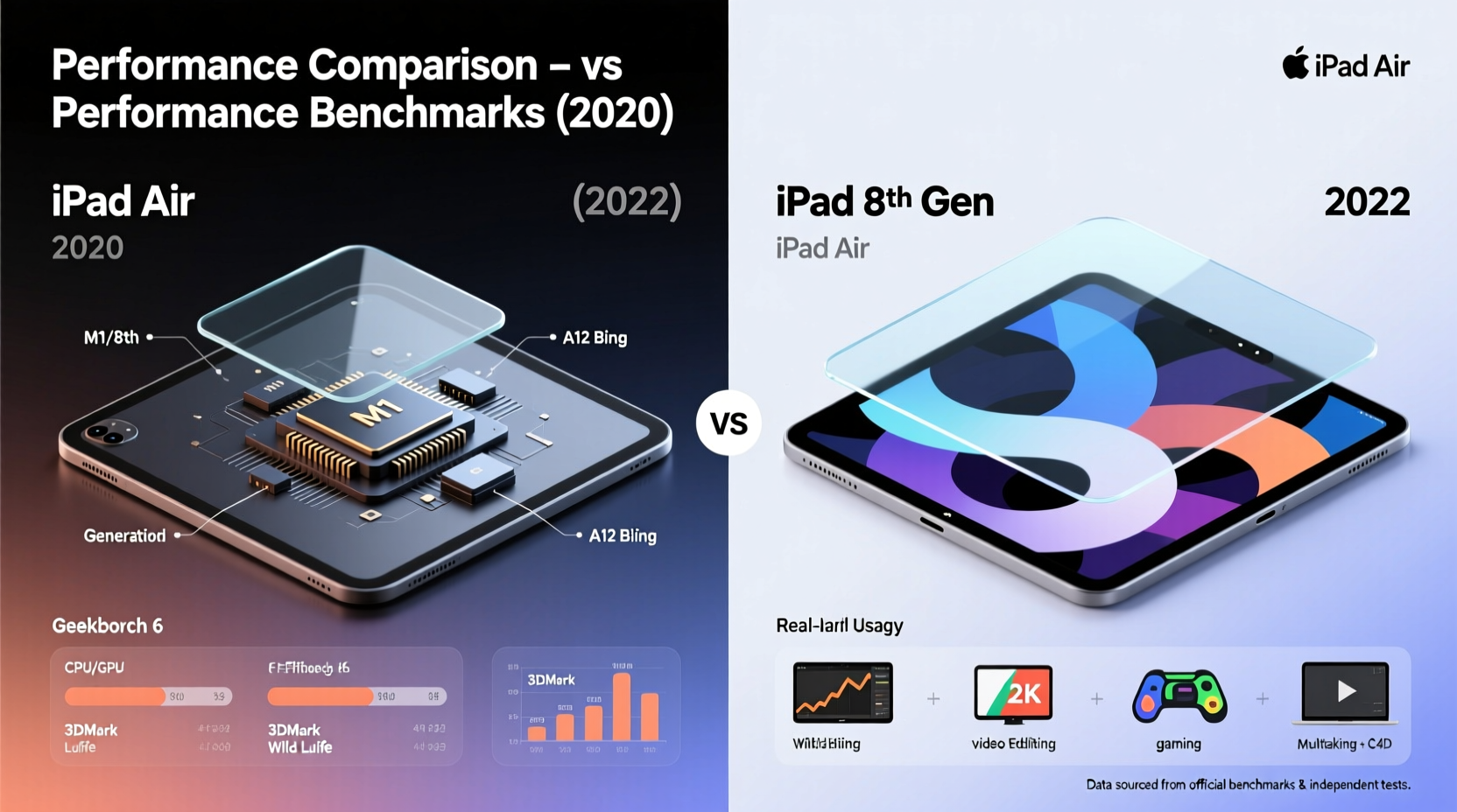 is the ipad air worth upgrading from ipad 8th gen performance benchmarks compared