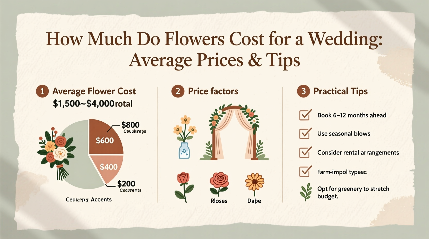 how much do flowers cost for a wedding