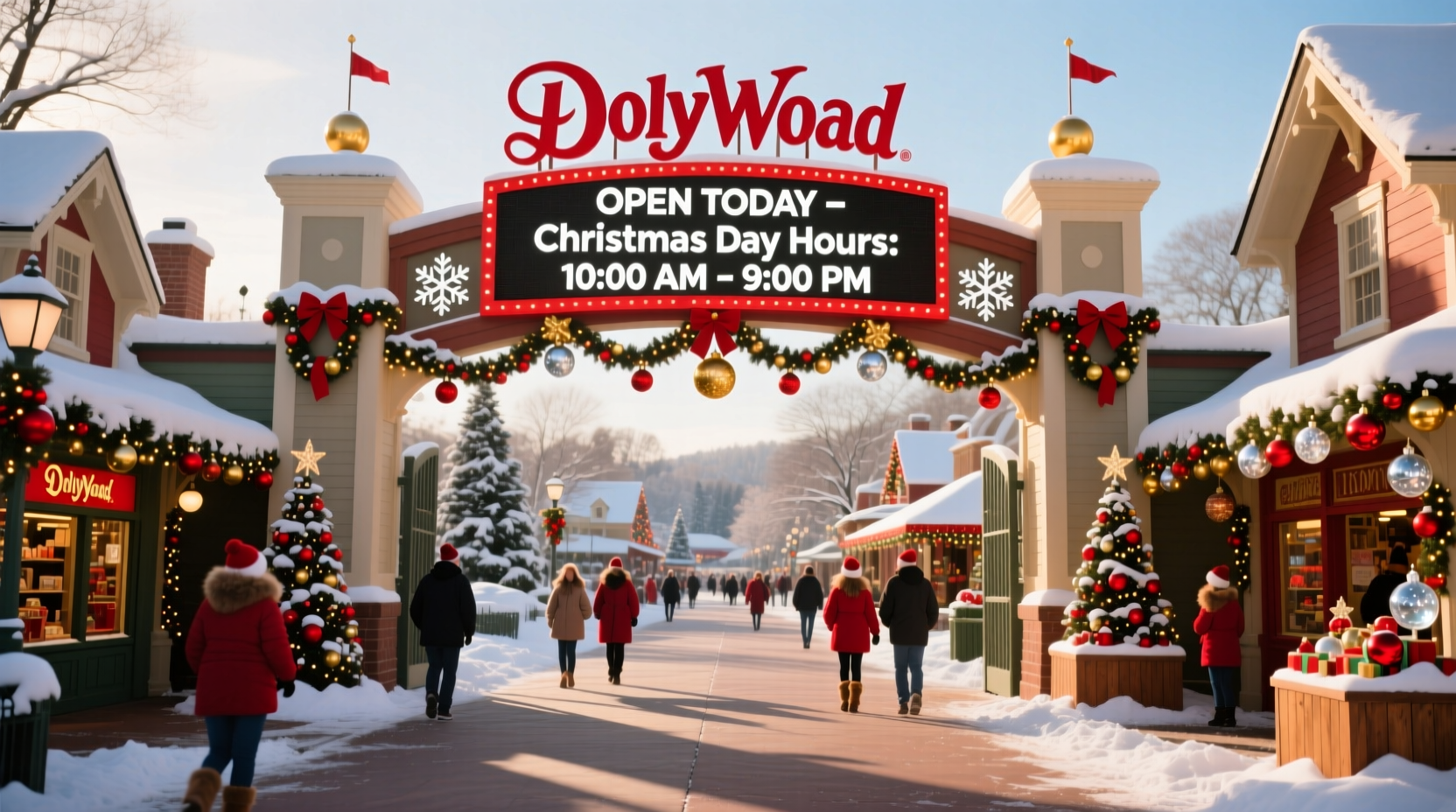 is dollywood open on christmas day