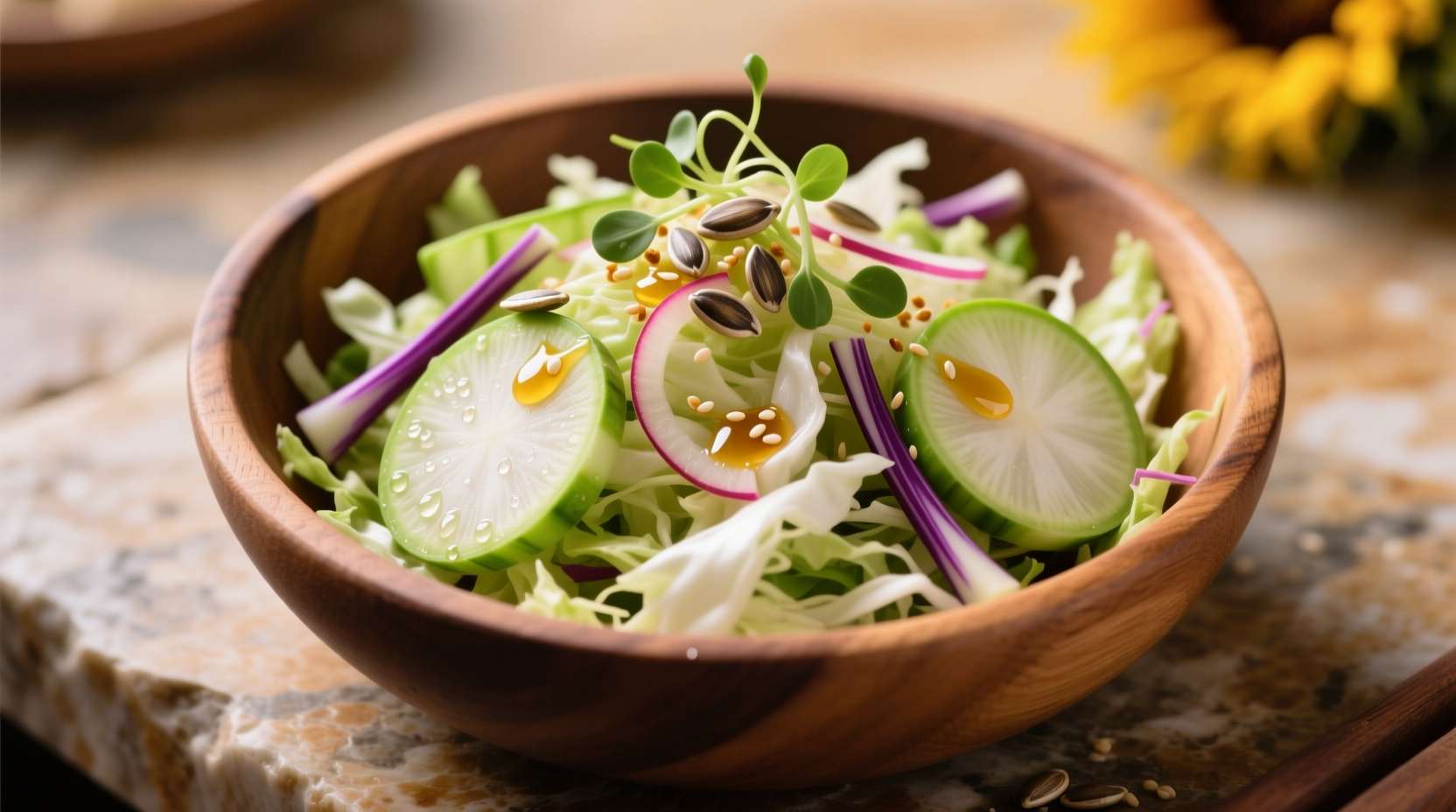 kohlrabi and cabbage slaw