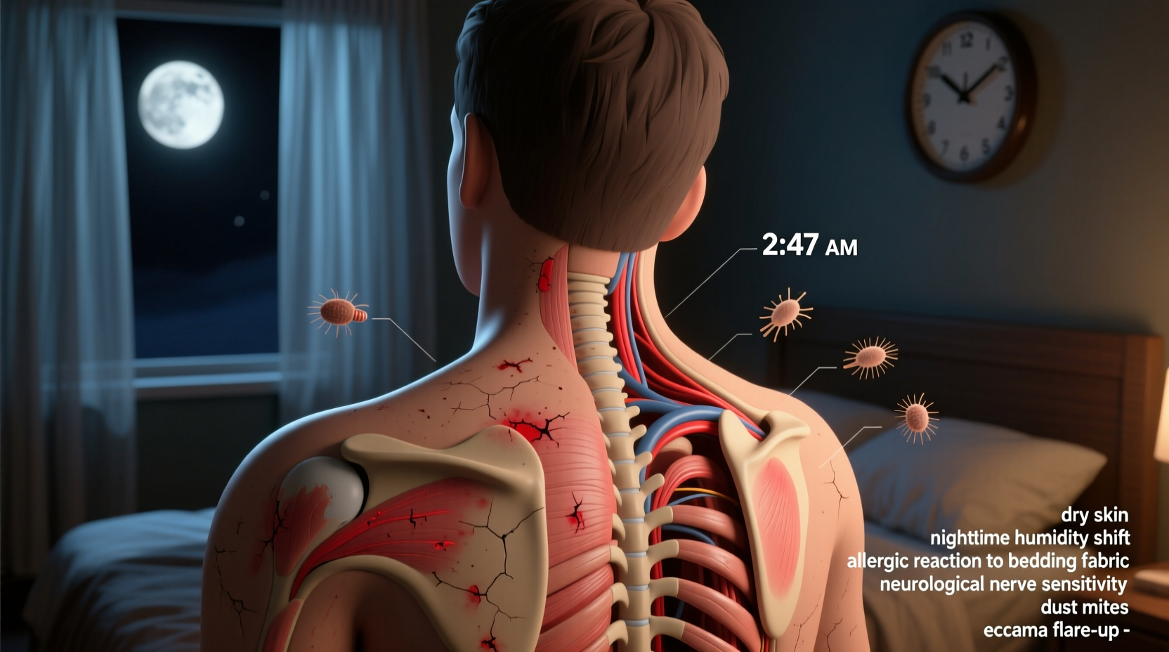 why does my back itch uncontrollably at night possible triggers