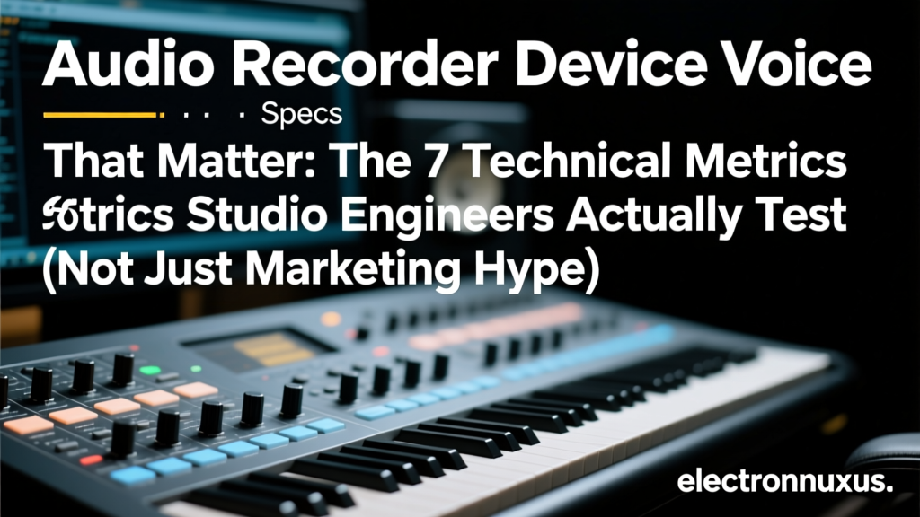 Audio Recorder Device Voice Field Specs That Matter: The 7 Technical Metrics Studio Engineers Actually Test (Not Just Marketing Hype)
