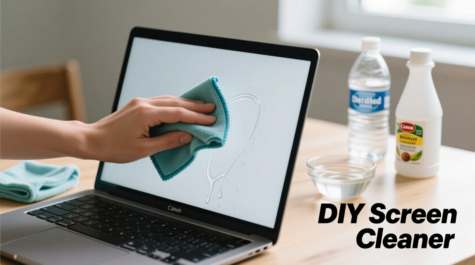 how to clean laptop screen without streaks using safe diy solutions