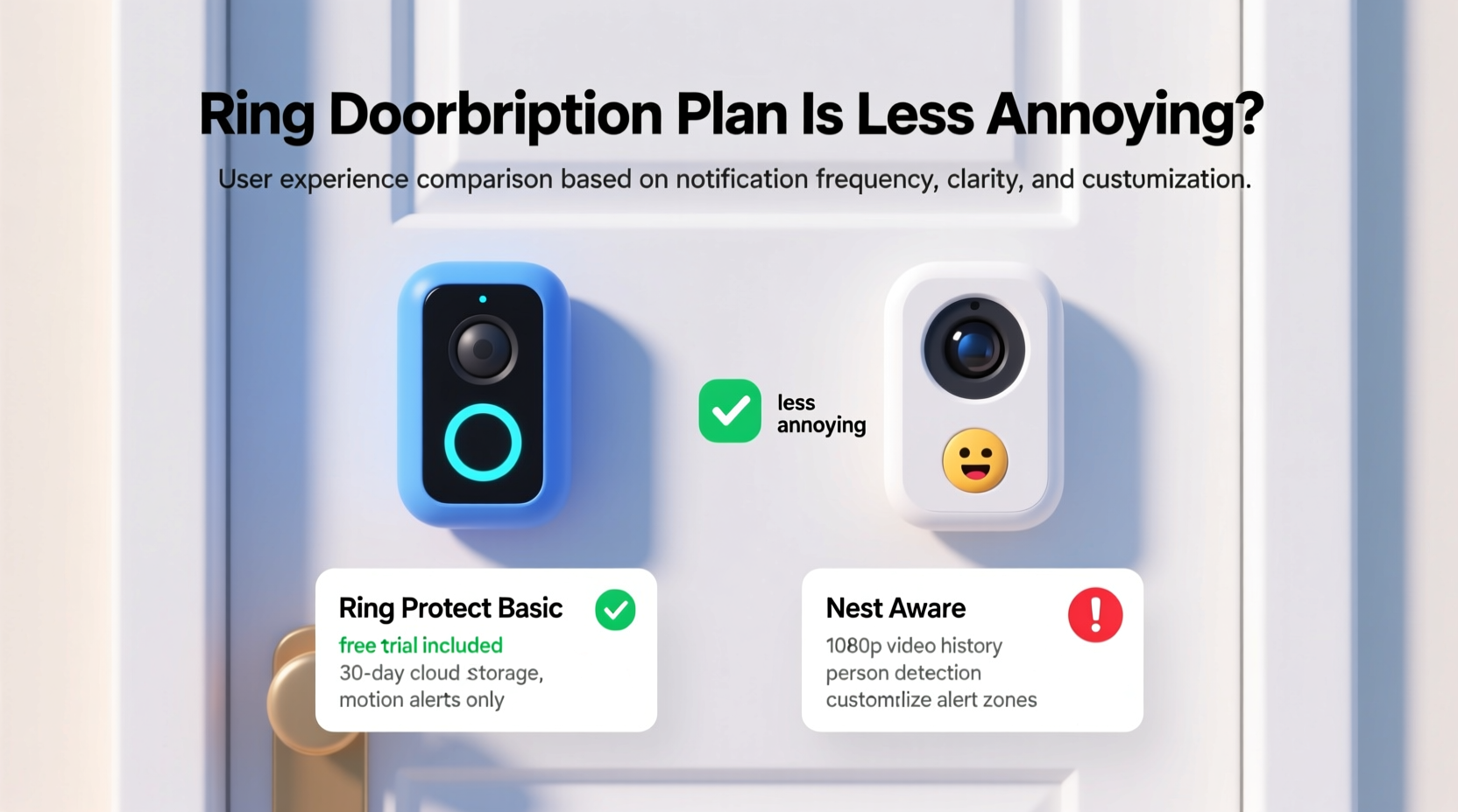 ring doorbell vs nest doorbell which subscription plan is less annoying for users