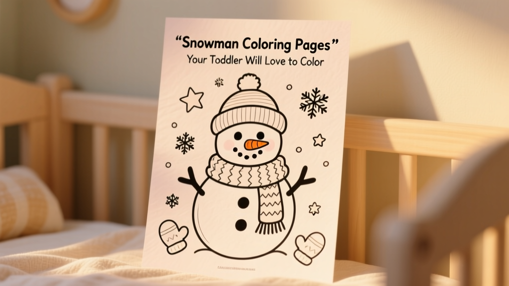 Snowman Coloring Pages Your Toddler Will Love To Color: Developmentally Smart, Screen-Free Fun for Winter