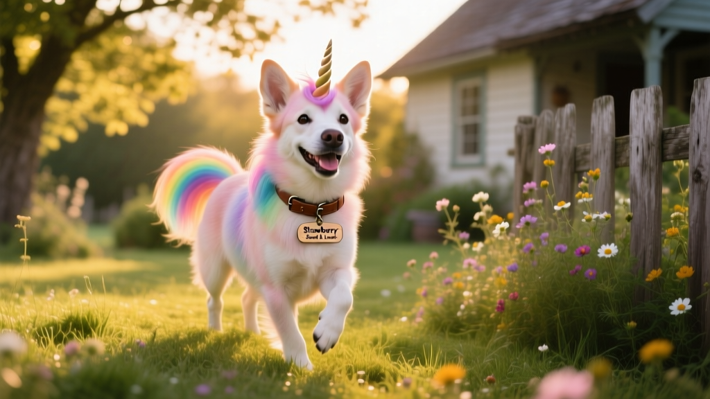 Saved From Euthanasia, Strawberry the Unicorn Dog Is Loving Life in Her Forever Home