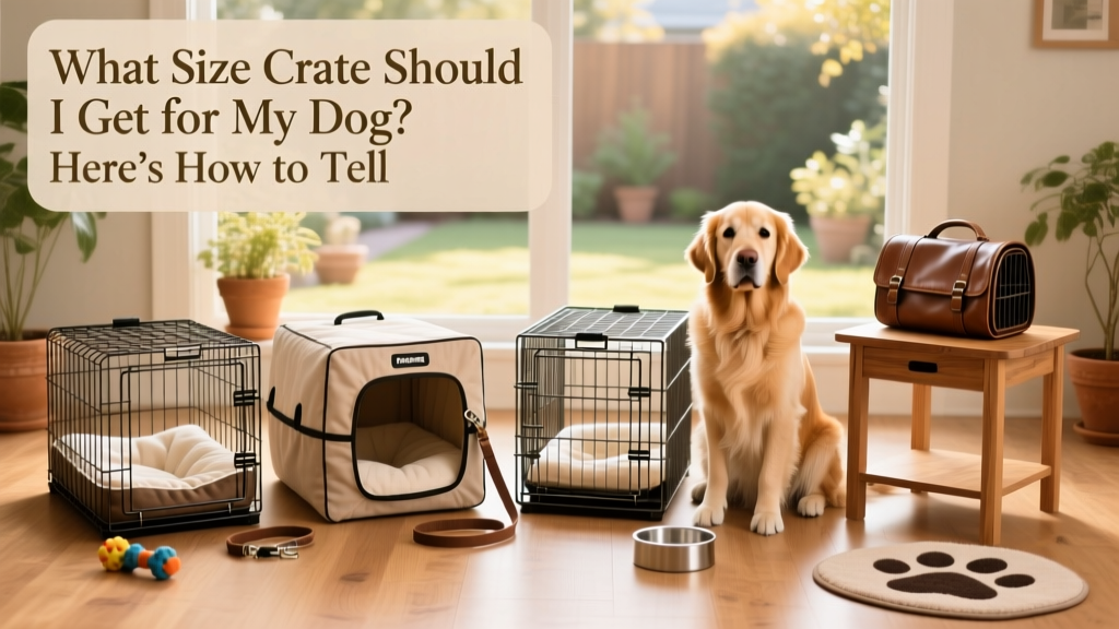Side-by-side comparison of four FurPetVo crate styles: wire, soft-sided, heavy-duty metal, and wooden end-table design