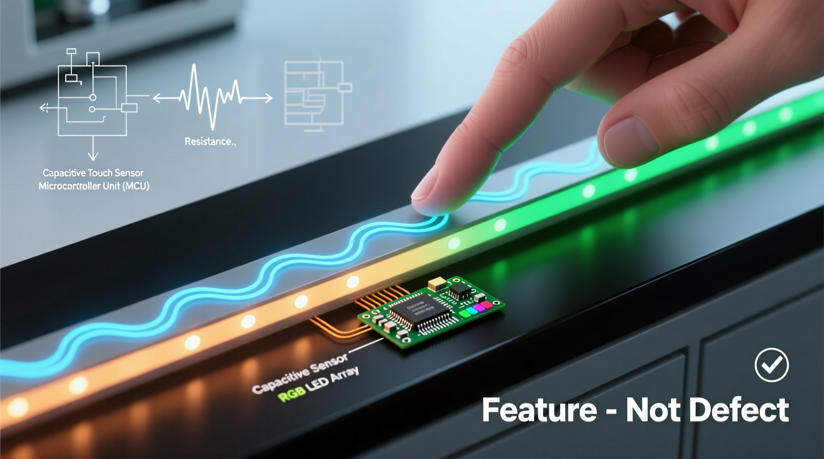 why do some led lights change color when touched and is it a defect or feature