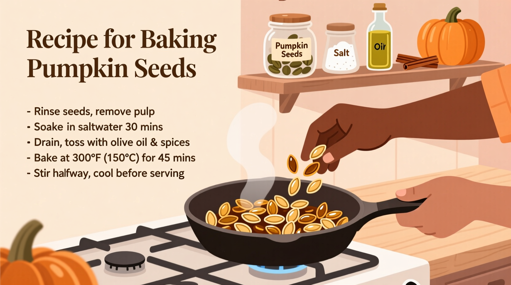 recipe for baking pumpkin seeds