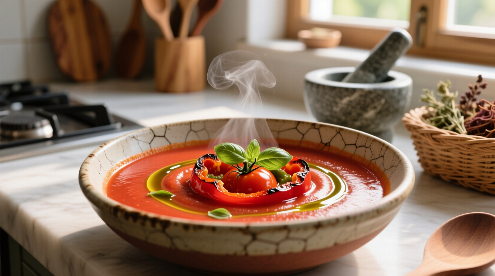 Perfect Roasted Tomato Red Pepper Soup Recipe & Tips