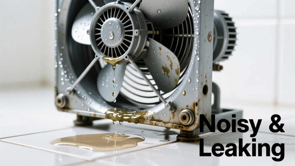 Bathroom Fan Noisy & Leaking Water: Quick Diagnosis
