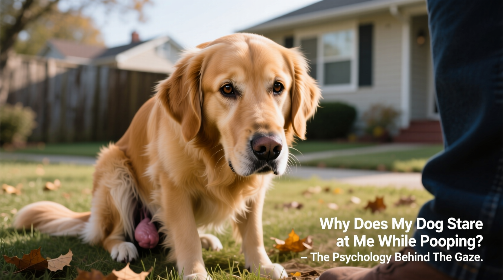 why does my dog stare at me while pooping explained psychology