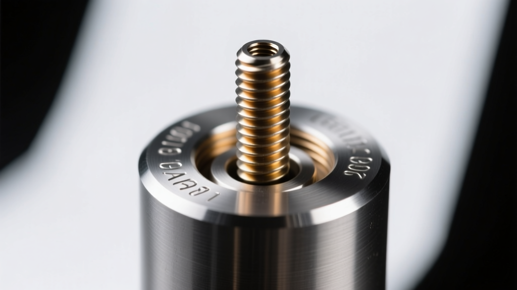 Macro shot of a threadless titanium pin inside a hollow post, showing the secure press-fit mechanism under bright studio light.