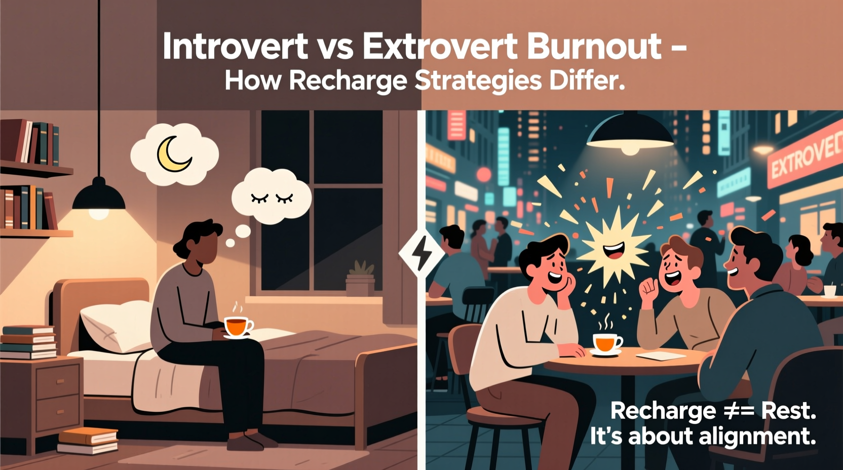 introvert vs extrovert burnout how recharge strategies differ