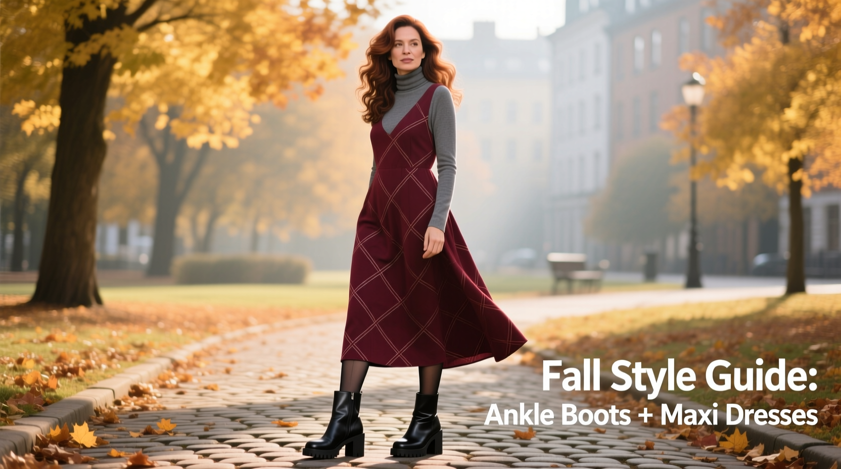 how to style ankle boots with flowy maxi dresses for fall