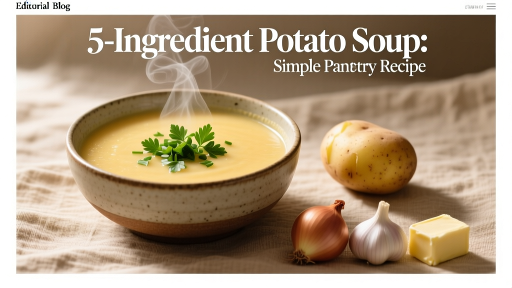 5-Ingredient Potato Soup: Simple Pantry Recipe