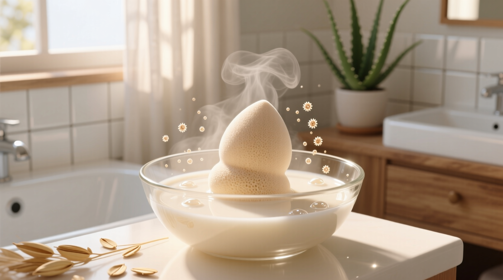 oat milk soak for beauty blenders