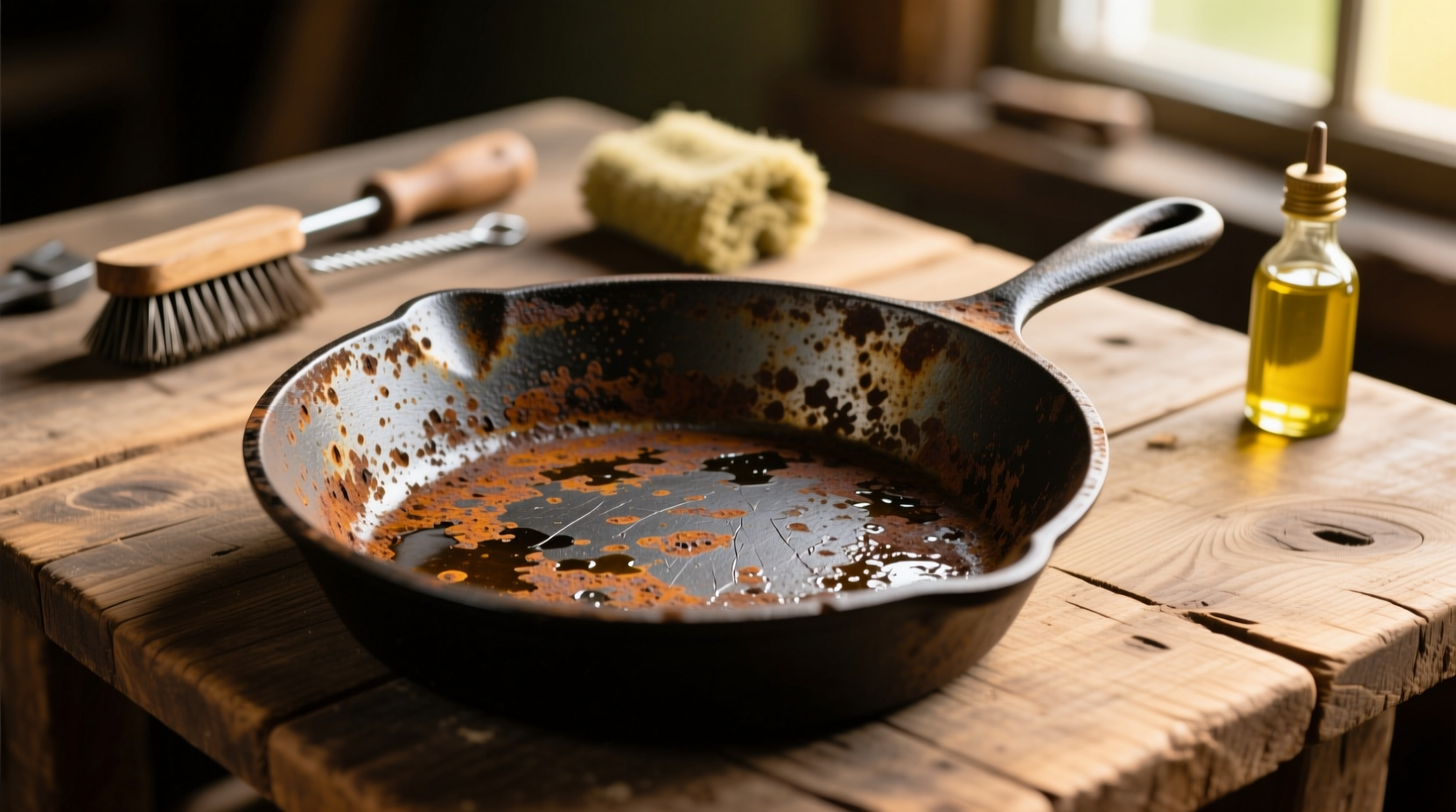 how to restore vintage cast iron cookware
