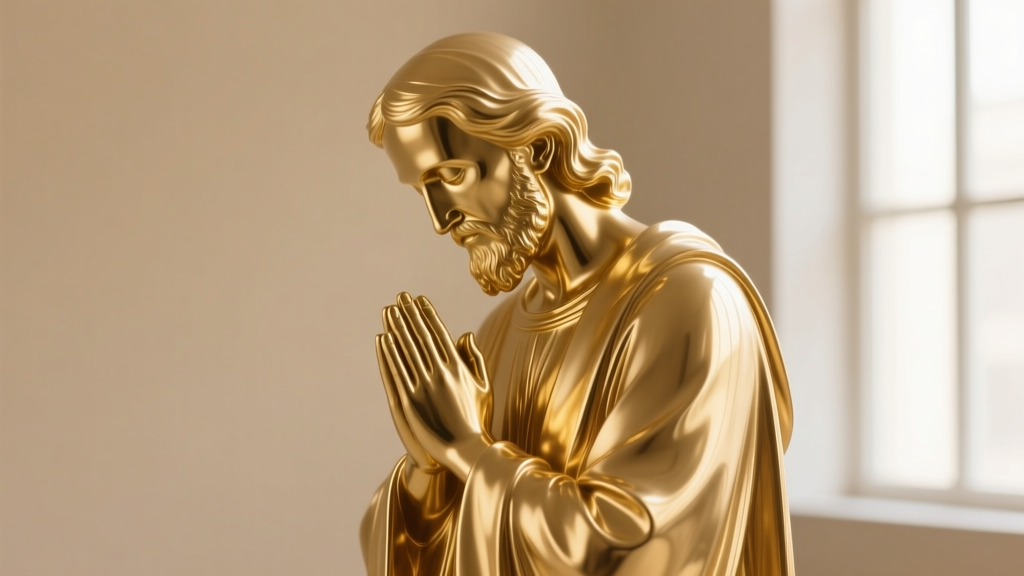 Minimalist 14k solid gold Saint Peter