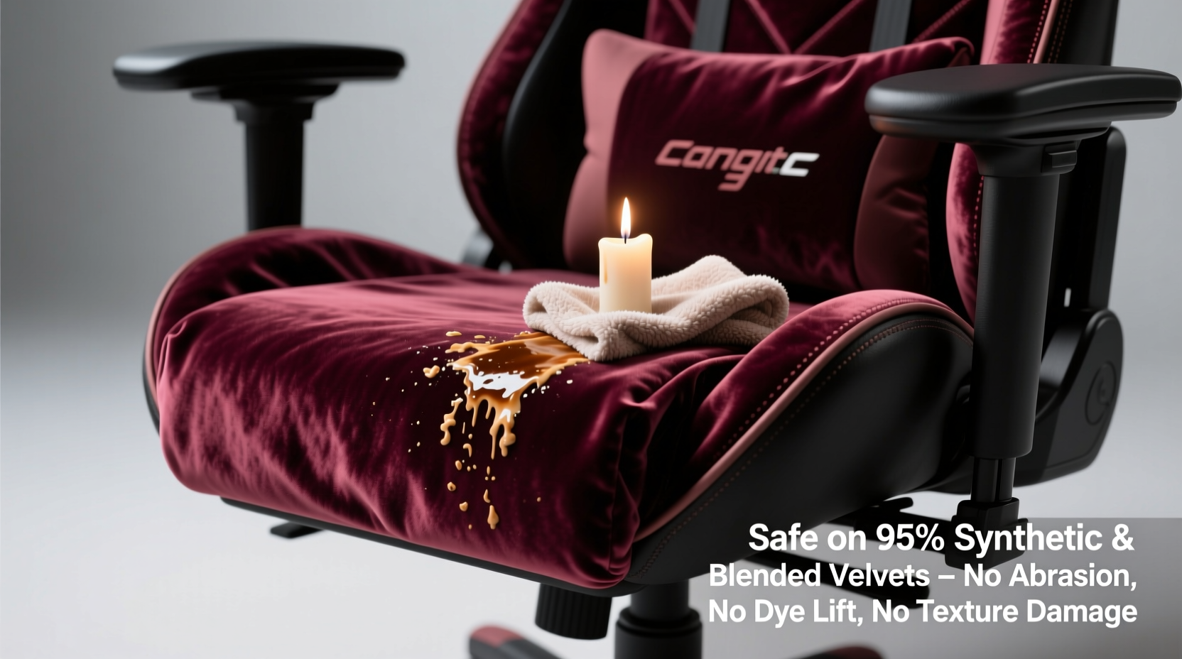 how to remove candle soot from velvet gaming chairs