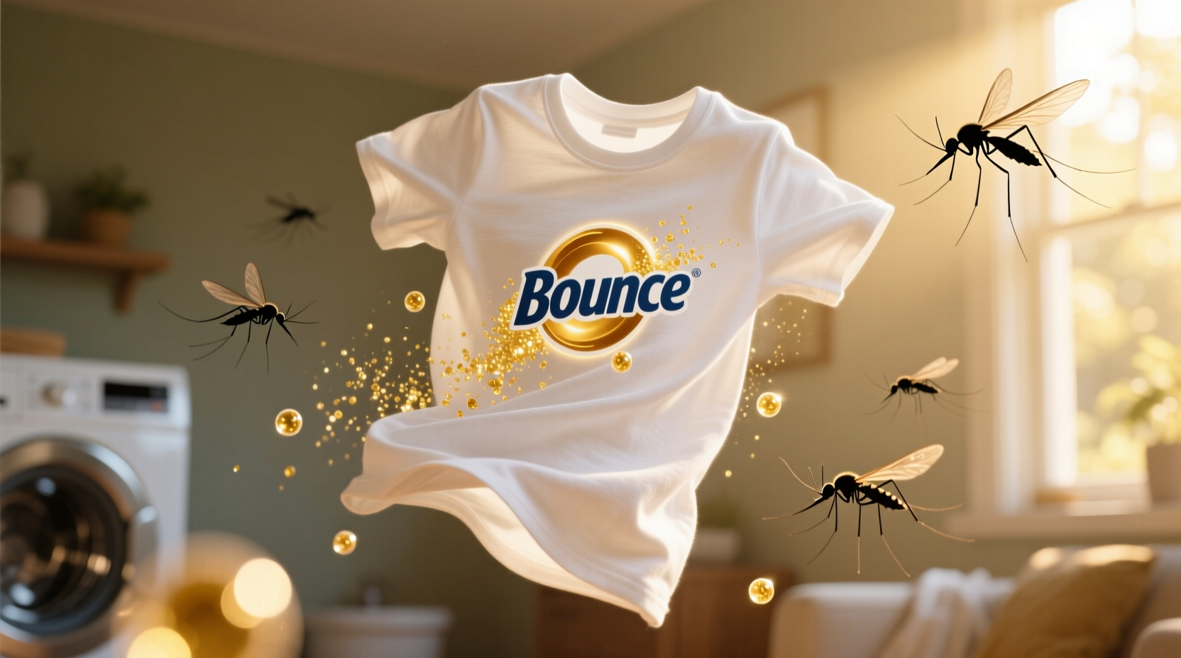 bounce fabric softener keeps mosquitoes and gnats away