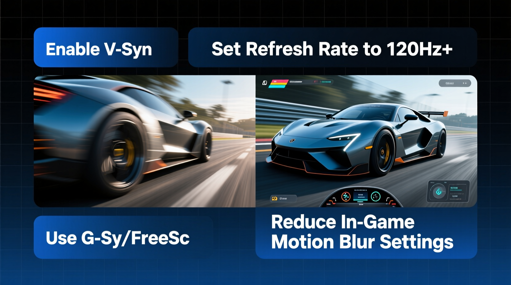 how to reduce motion blur in fast paced racing games