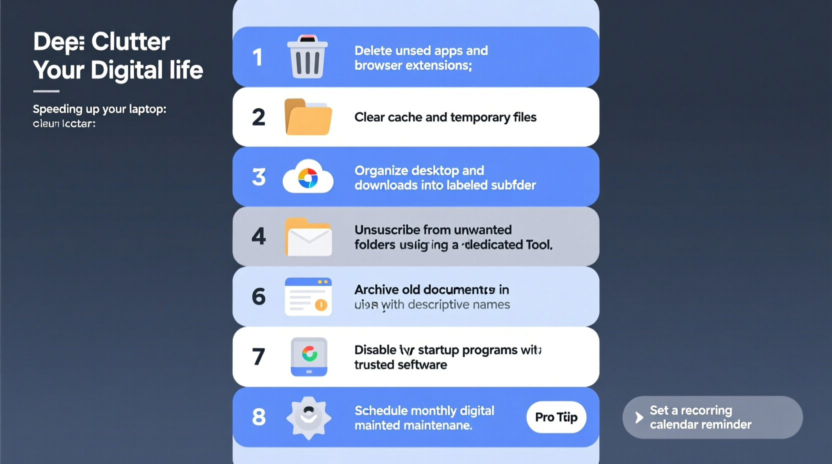 step by step guide to decluttering your digital life and speeding up your laptop