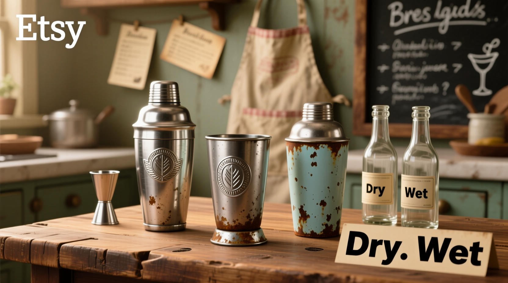 vintage cocktail shakers on Etsy are they sanitary to use
