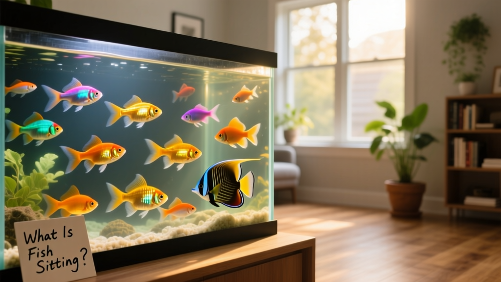 a tank of different colourful pet fish