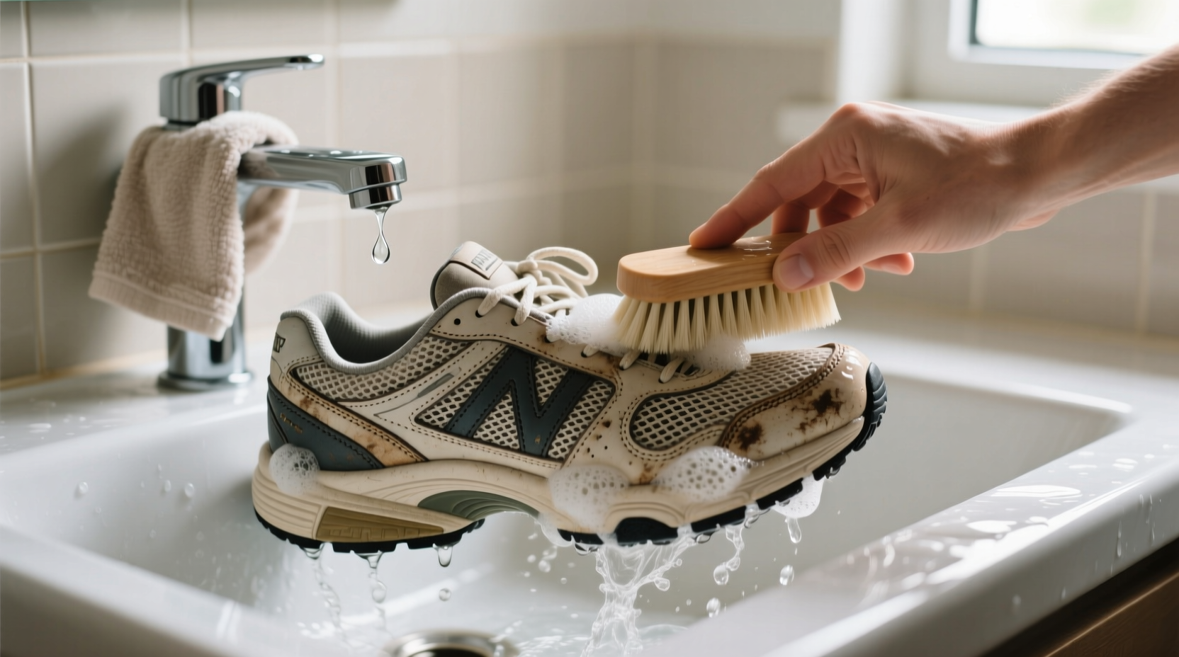 how to wash tennis athletic shoes