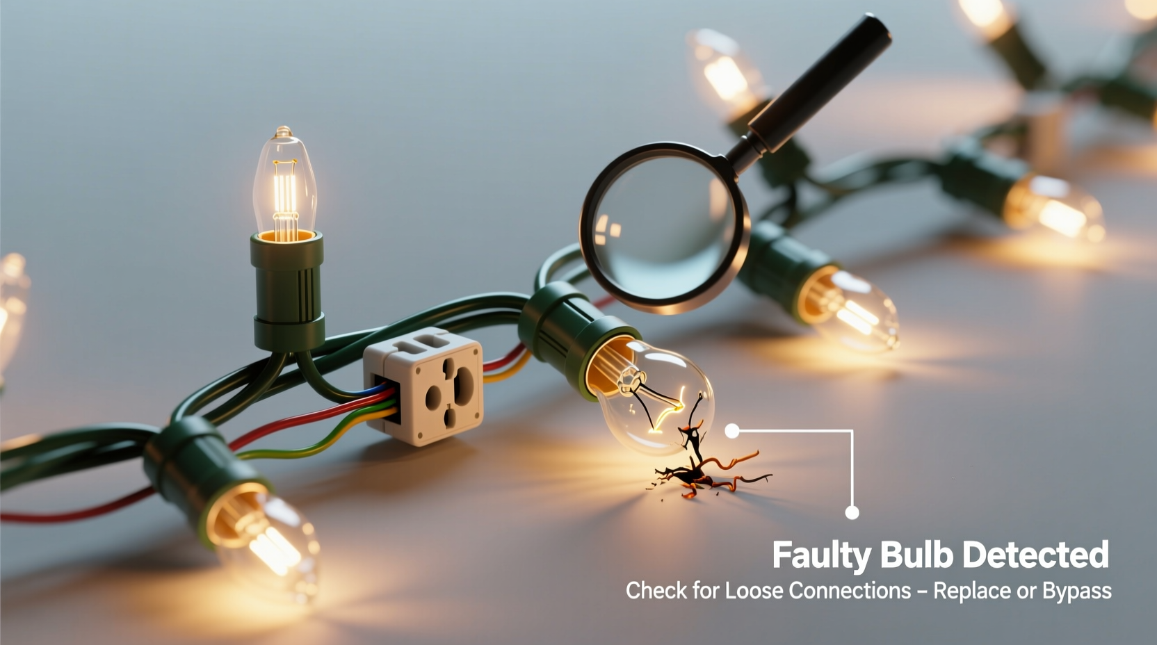 why are some christmas lights only half working and how to fix the circuit