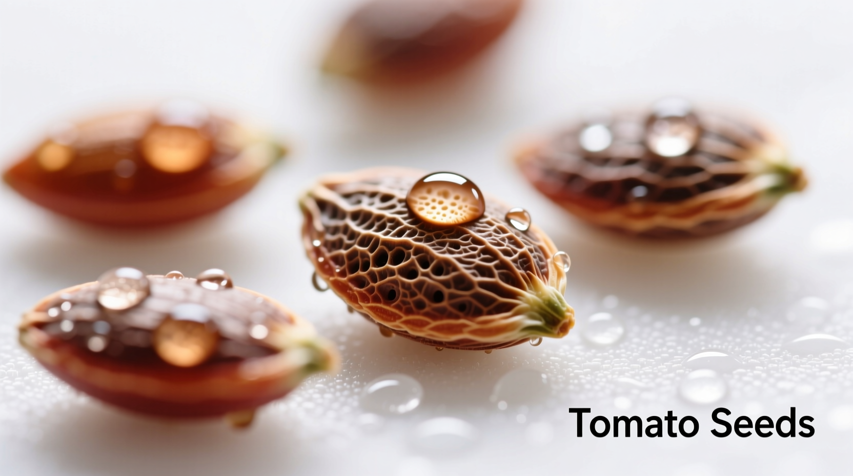 Close-up of tomato seeds showing their natural texture