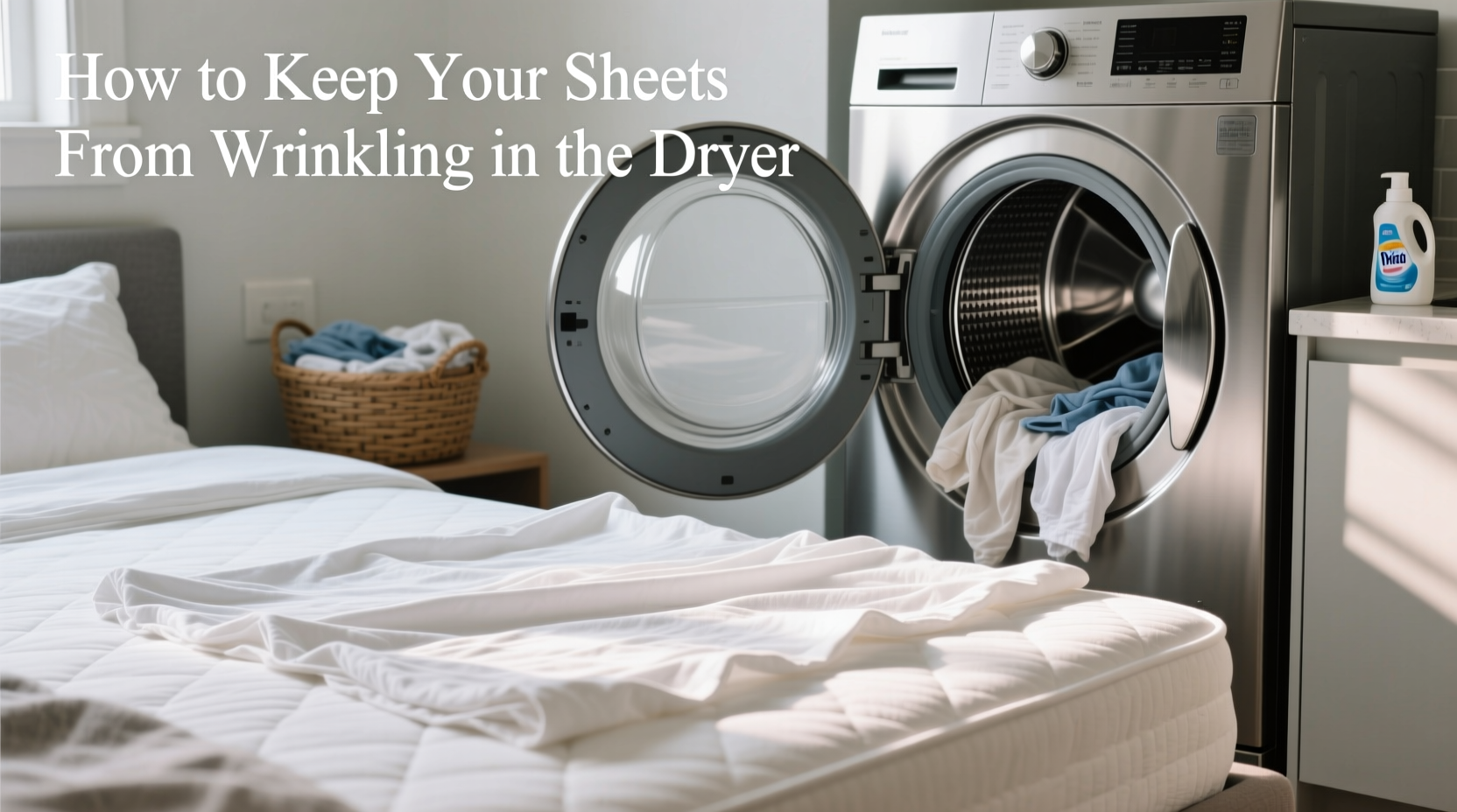 how to keep your sheets from coming out of the dryer wrinkled