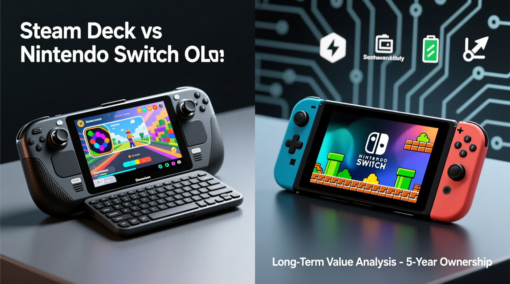 steam deck vs nintendo switch oled which handheld gives better value long term