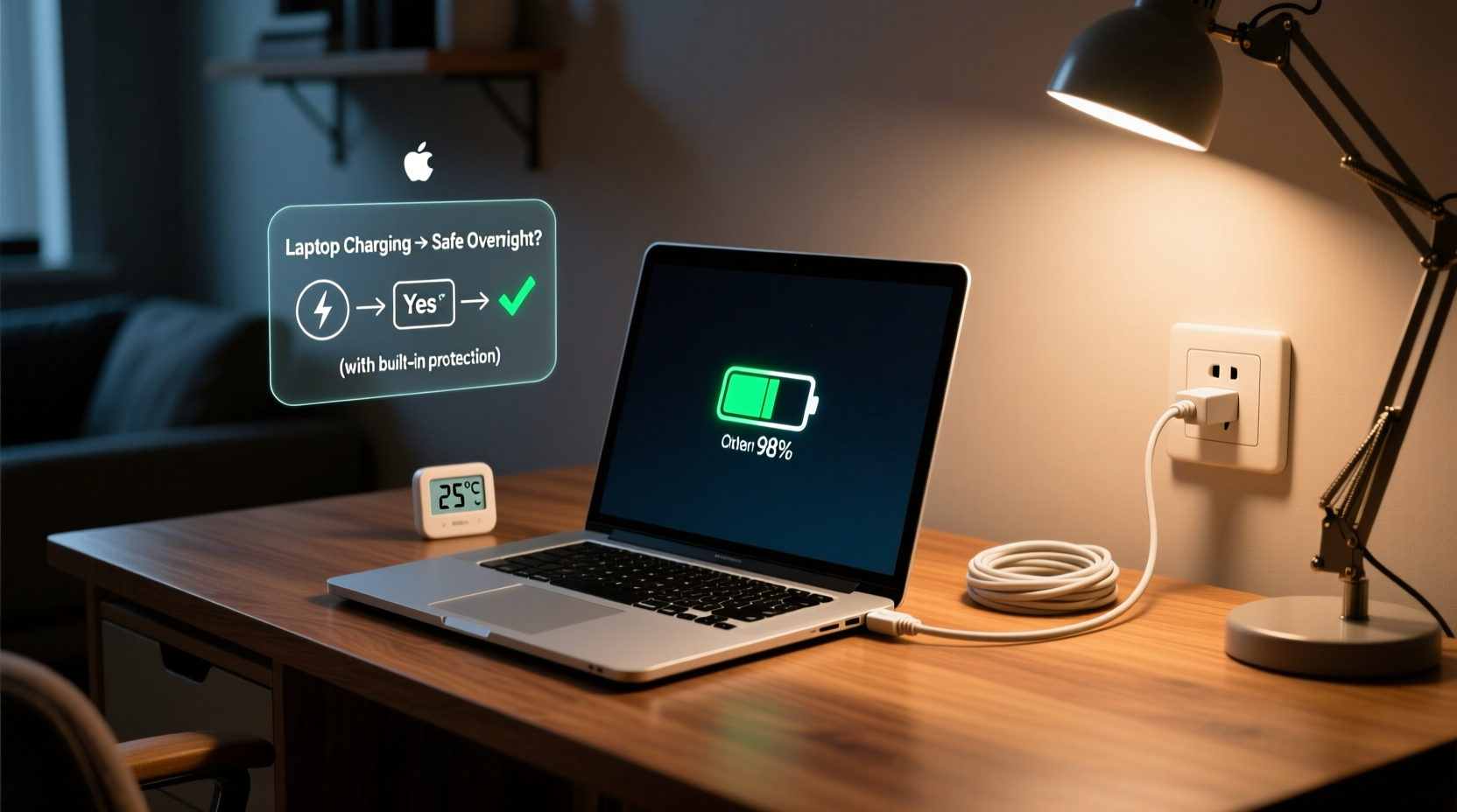 is it safe to leave a laptop plugged in overnight regularly