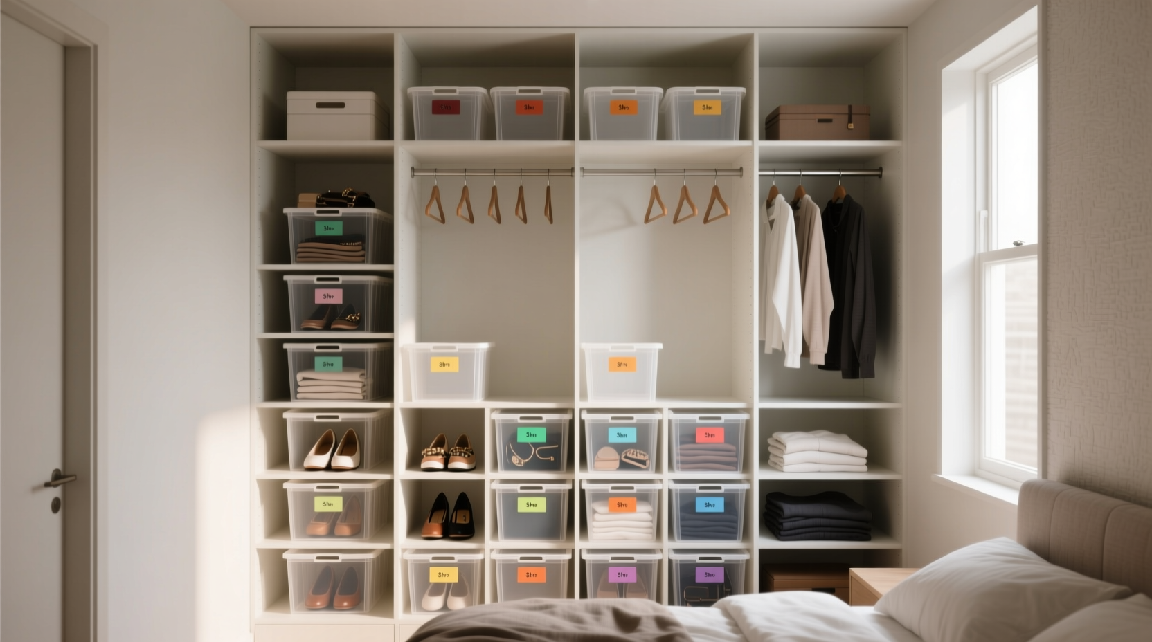 closet organization tips for inch depth