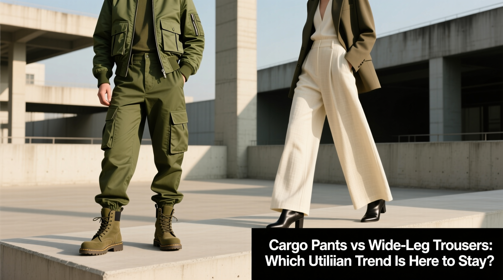 cargo pants vs wide leg trousers which utilitarian trend is here to stay