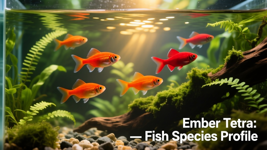 Ember Tetras swimming alongside Cardinal Tetras in a lush, planted aquarium