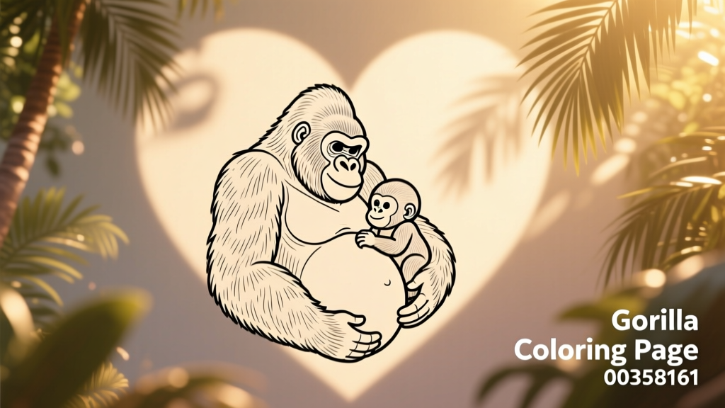 Gorilla Coloring Pages: Evidence-Based Benefits for Prenatal Wellness and Early Childhood Development