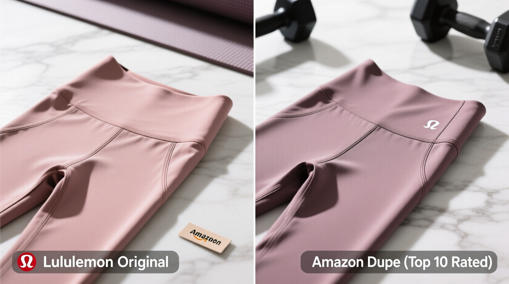lululemon vs dupes on amazon does the align fabric actually hold up