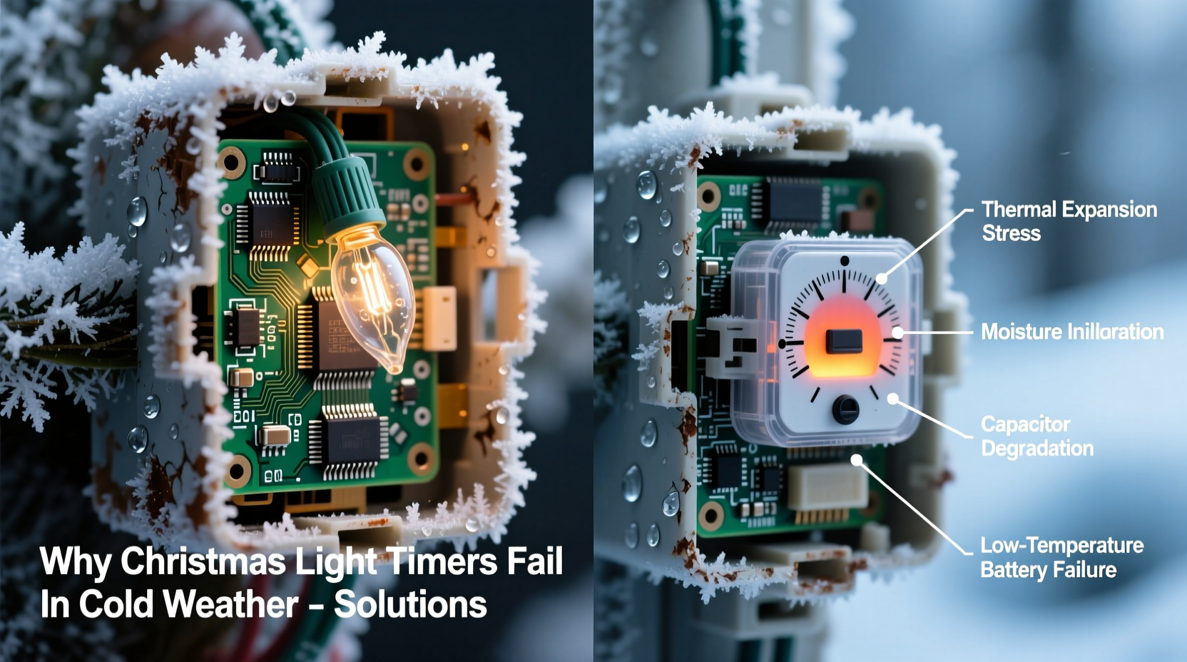 why does my christmas light timer fail in cold weather solutions