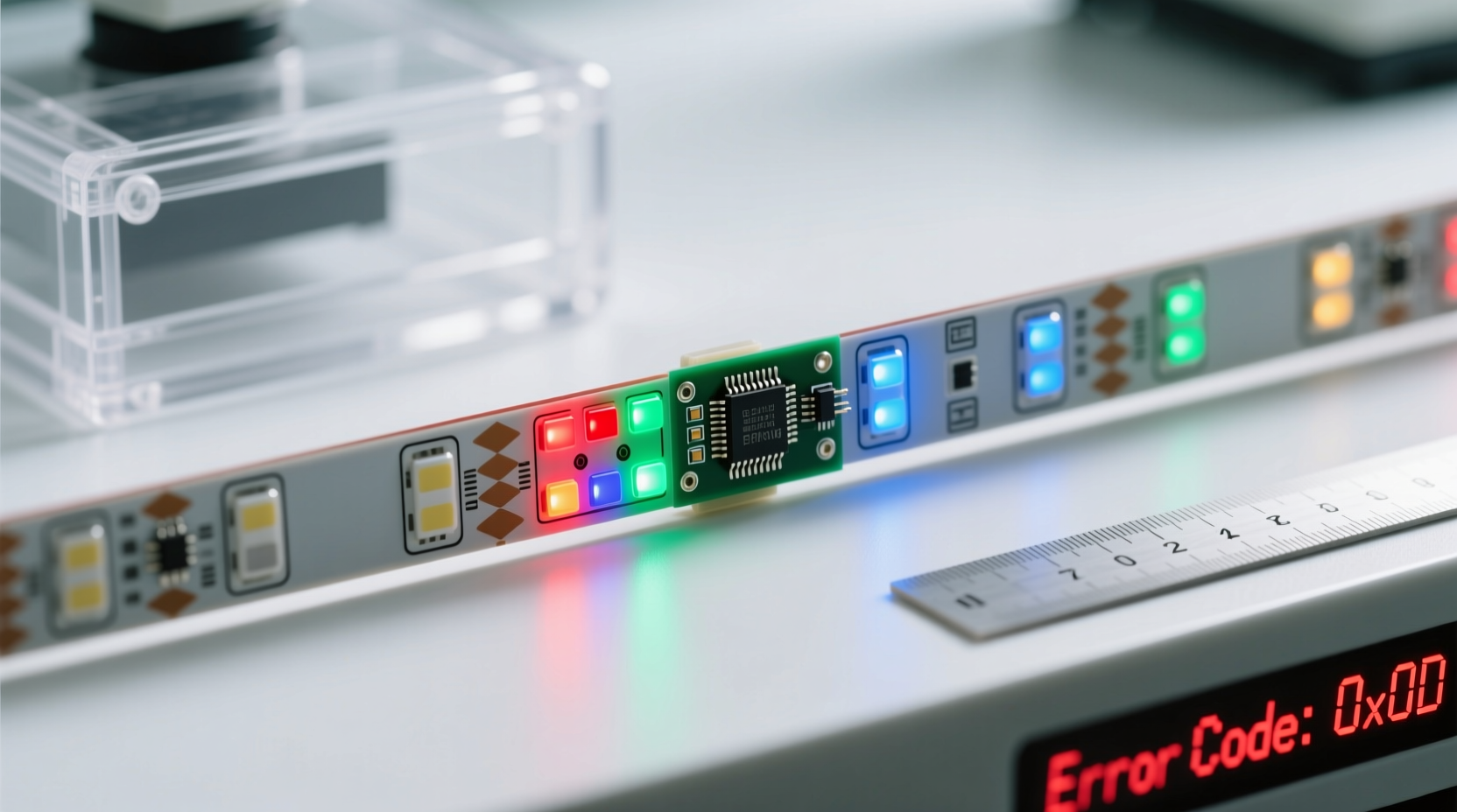 why does my addressable led strip show wrong colors on one segment